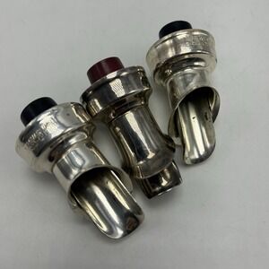 Vintage Silver Tone Wine Bottle Stopper Spout Pourer Sweden Lot of 3 Read